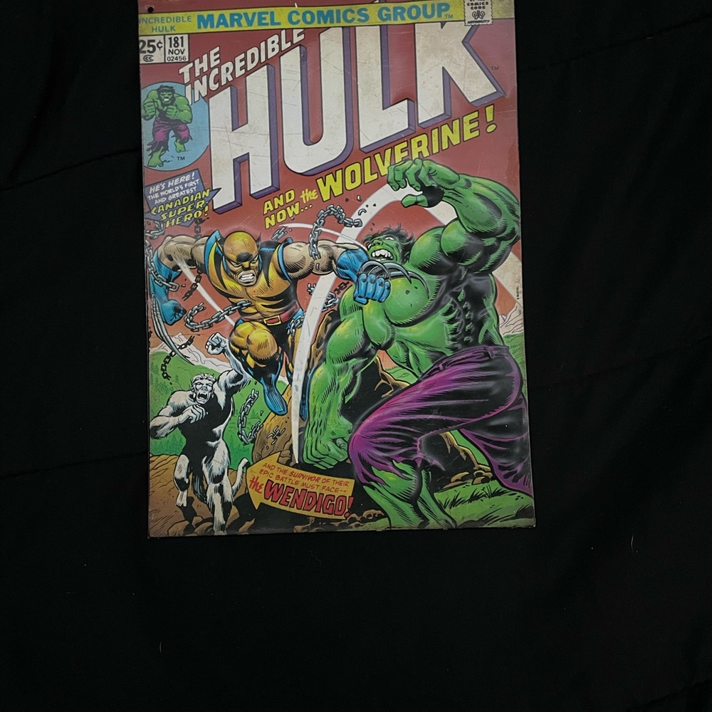 Marvel The Incredible Hulk vs Wolverine Comic - Green and Yellow